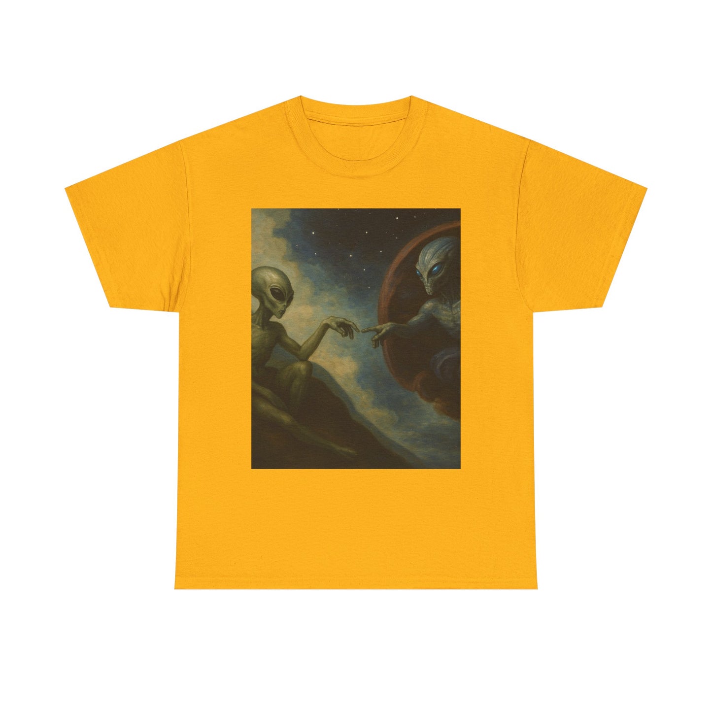Alien Creation T-Shirt — Retro Cosmic Art Tee
