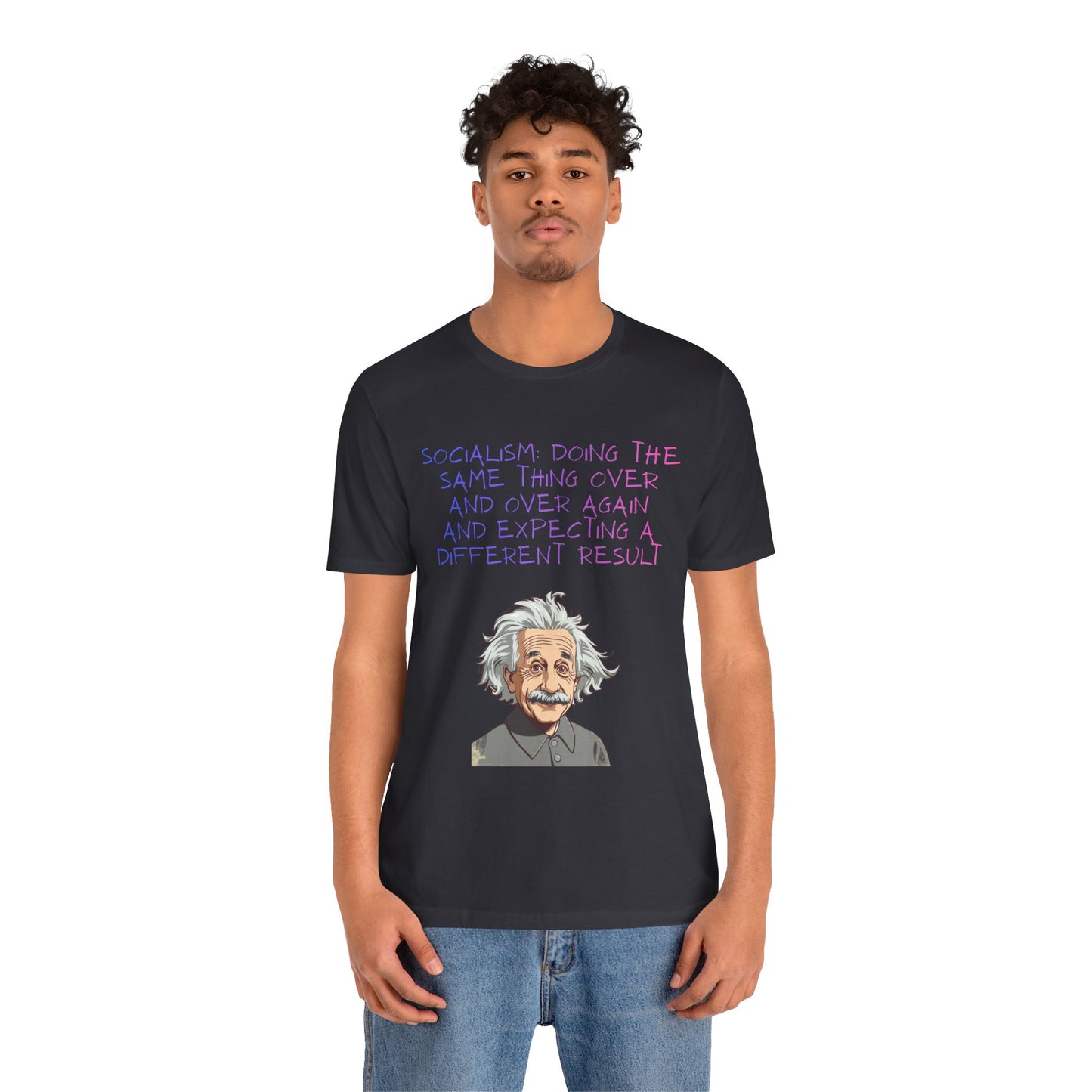 Einstein Graphic Tee — "Doing the Same Thing Over and Over" Funny Science T‑Shirt