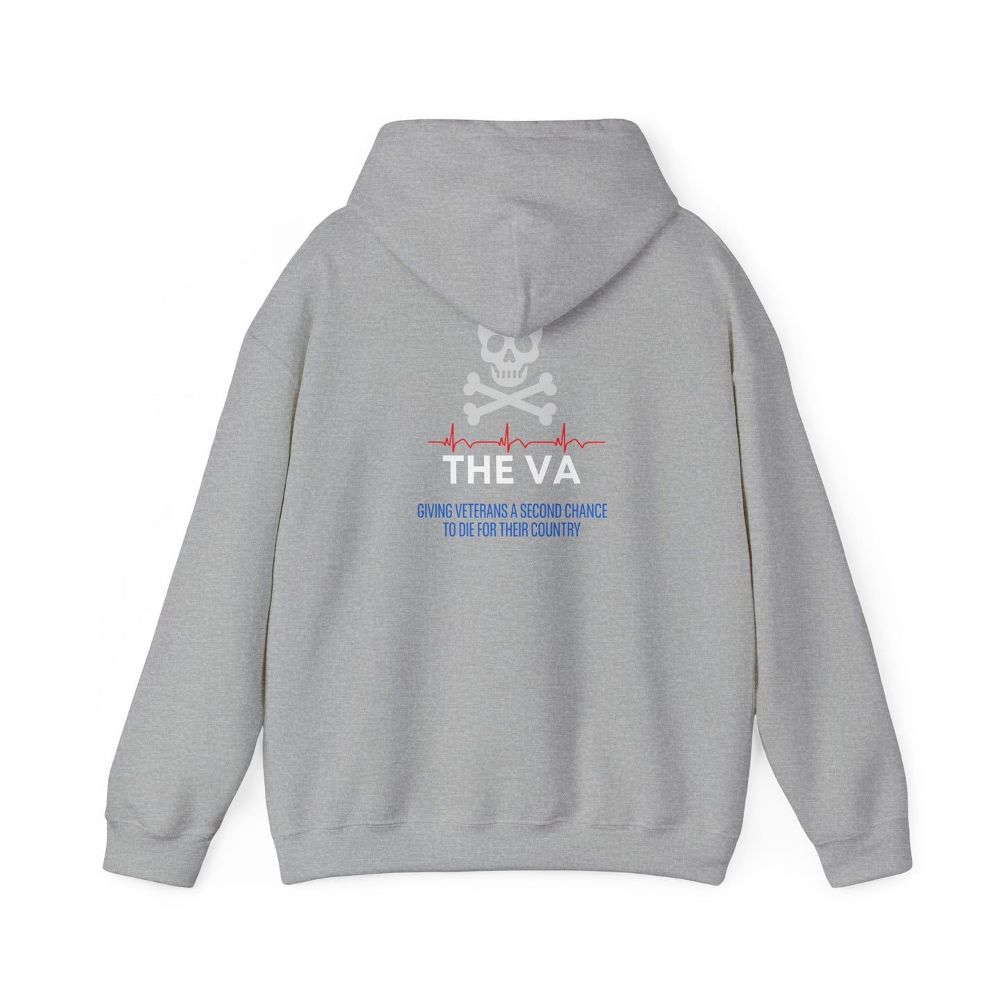 VA Hoodie - "The VA" Skull & EKG Crew Pullover for Healthcare Heroes