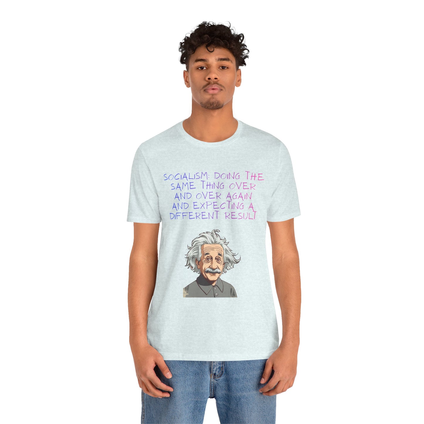 Einstein Graphic Tee — "Doing the Same Thing Over and Over" Funny Science T‑Shirt