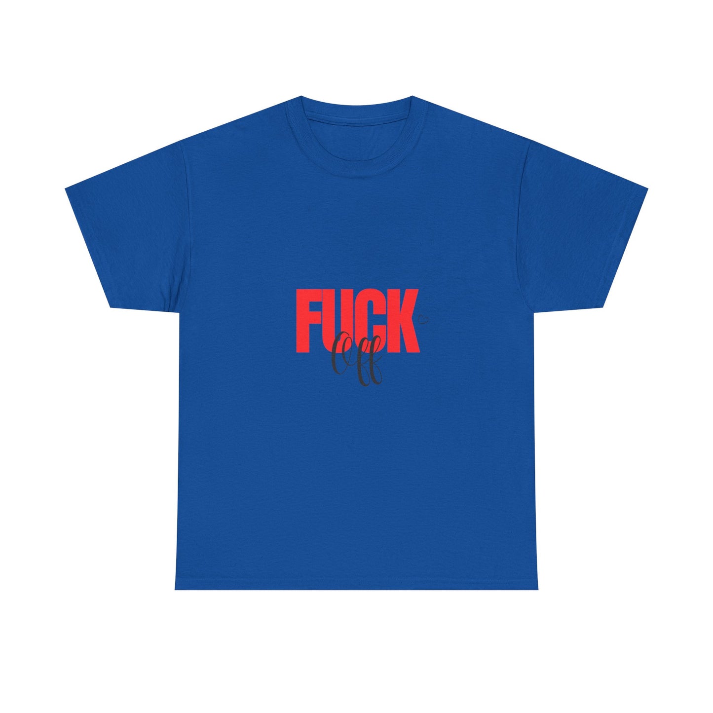 Graphic Tee — Bold 'FUCK' Red Block Letter Tee with Script Accent