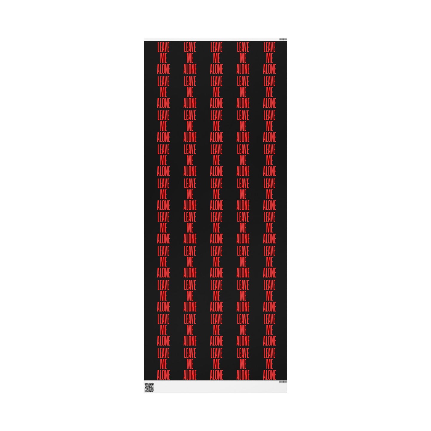 Wrapping Paper Roll — Black with Red Barcode Stripe Pattern, Modern Gift Wrap for Birthdays & Holidays