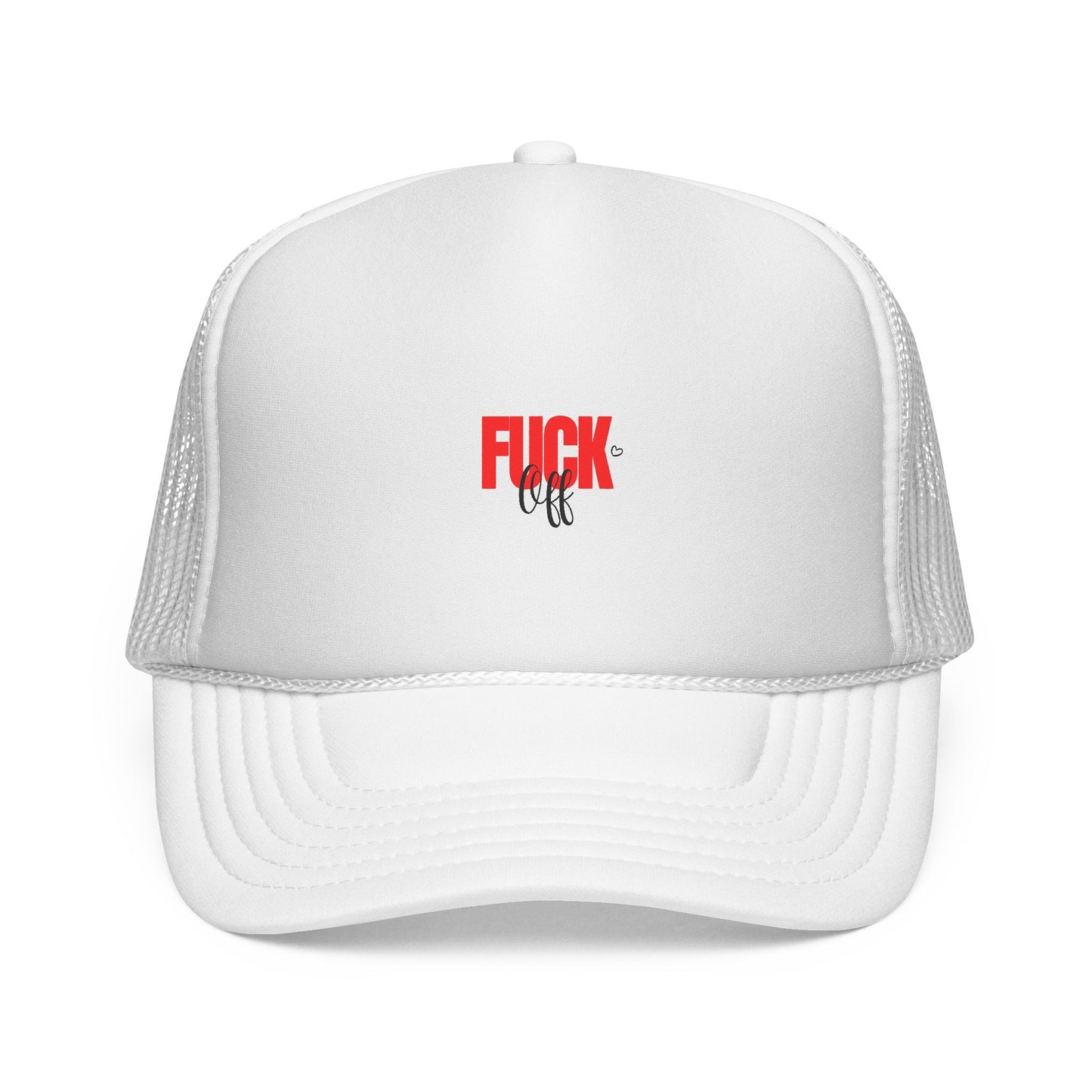 Trucker Cap — Distressed Red 'F***' Logo Mesh Hat