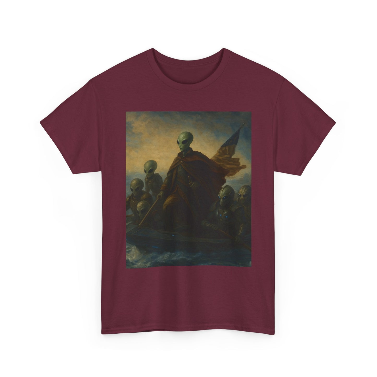 Vintage Washington Crossing Tee — Revolutionary War Painting Graphic T‑Shirt