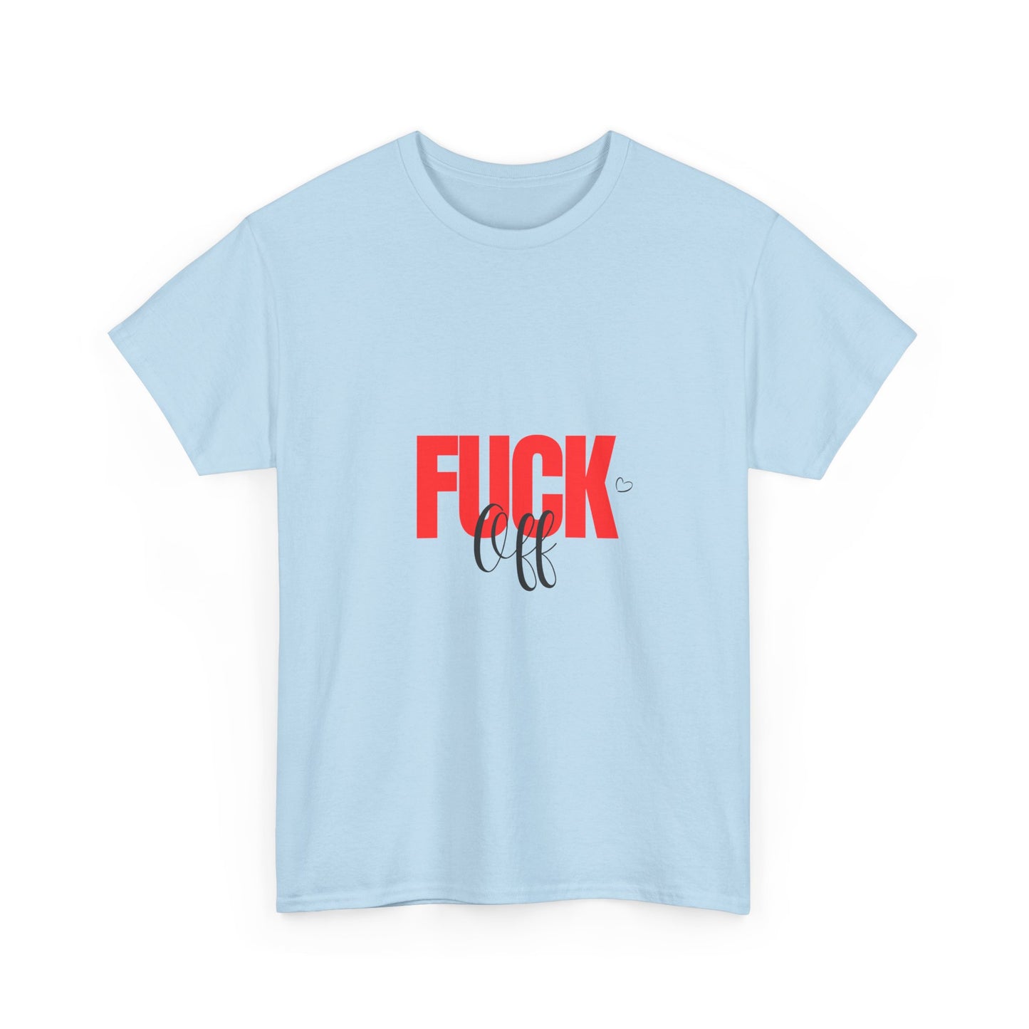 Graphic Tee — Bold 'FUCK' Red Block Letter Tee with Script Accent