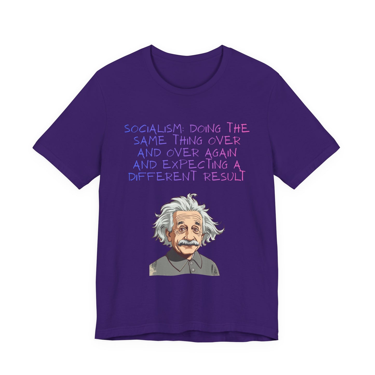 Einstein Graphic Tee — "Doing the Same Thing Over and Over" Funny Science T‑Shirt