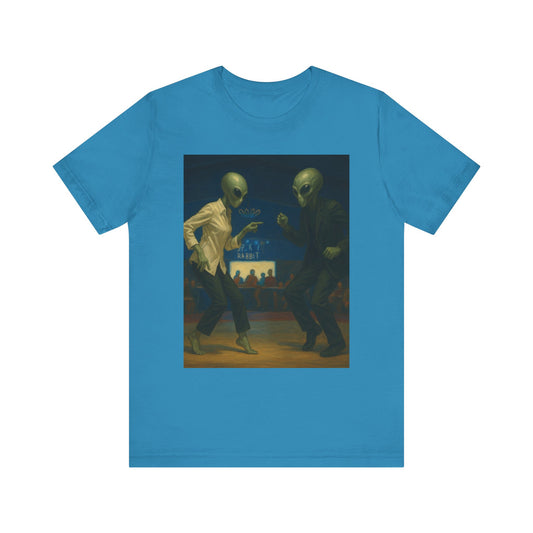 Alien Pulp Fiction T-Shirt — Retro Sci‑Fi Graphic Tee