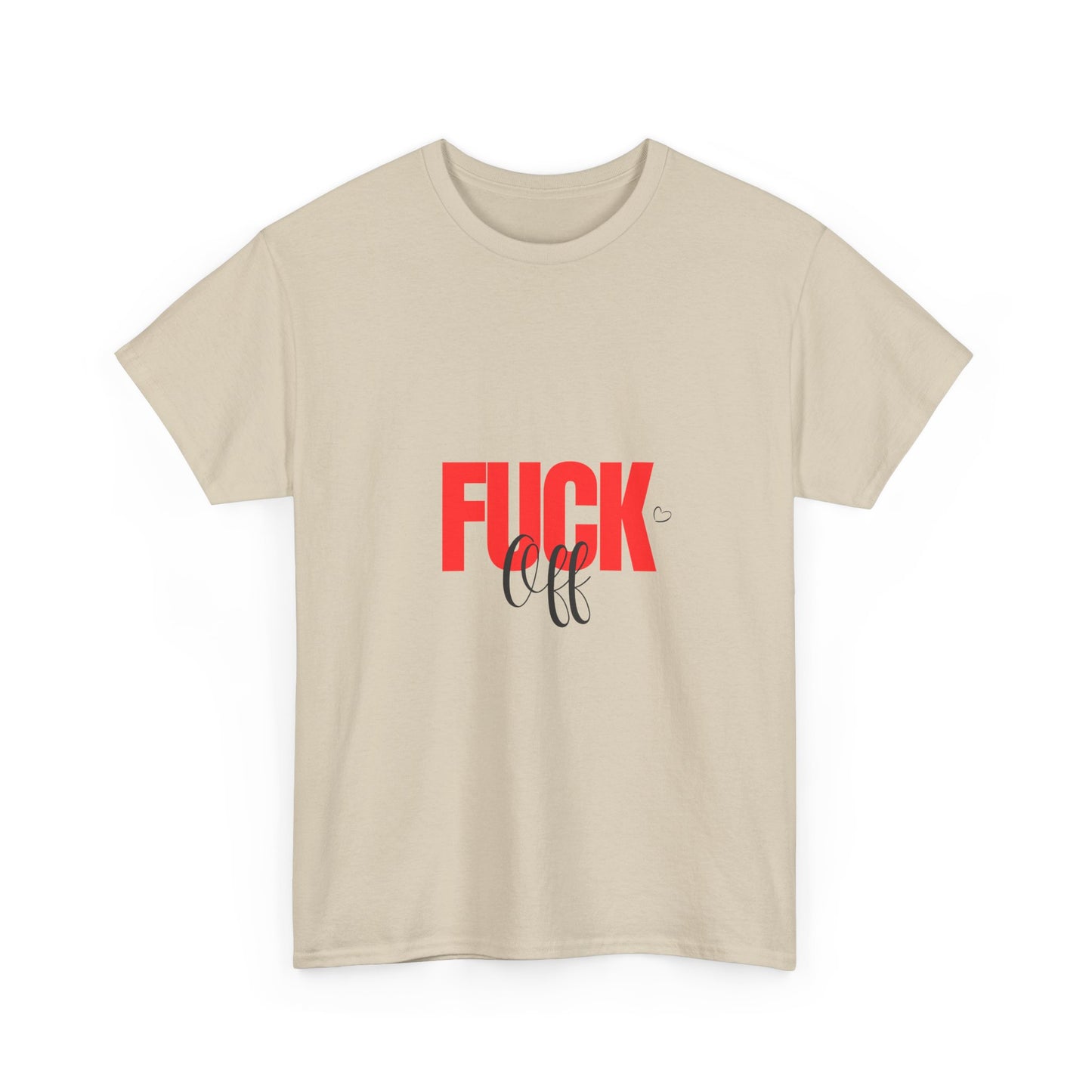 Graphic Tee — Bold 'FUCK' Red Block Letter Tee with Script Accent