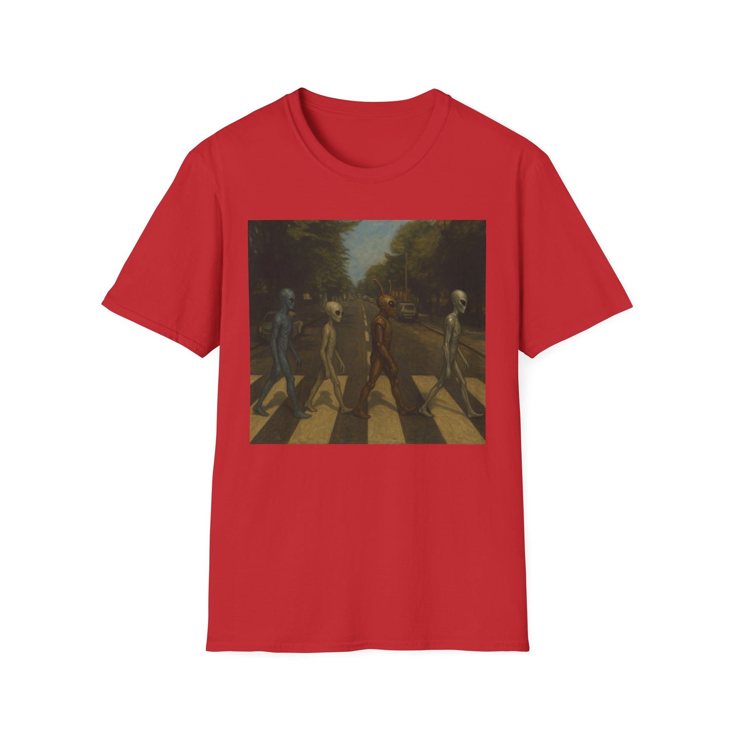 Alien Abbey Road T‑Shirt — Retro Beatles-Inspired Sci‑Fi Band Tee