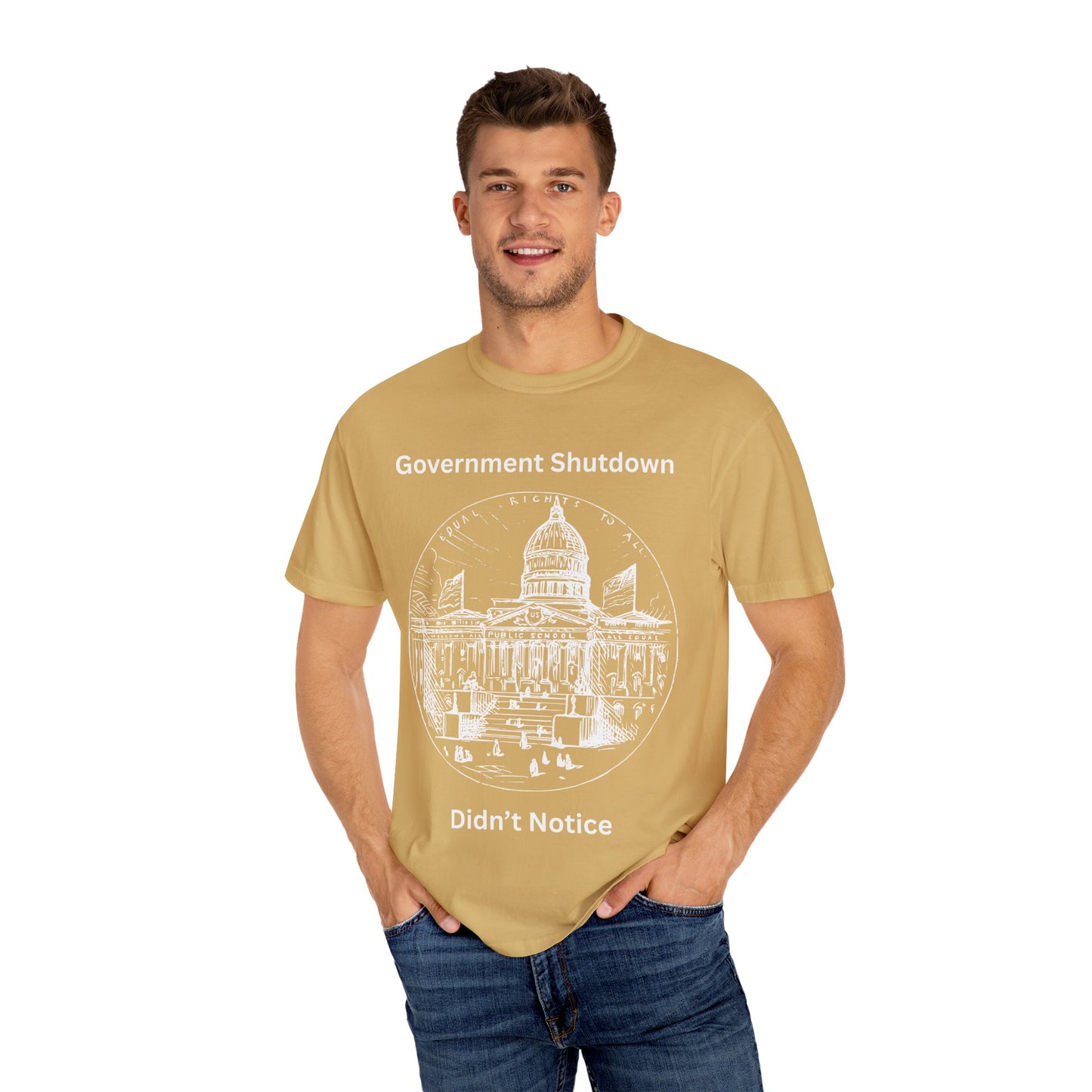 Government Shutdown Didn’t Notice T-Shirt — Capitol Sketch Political Tee