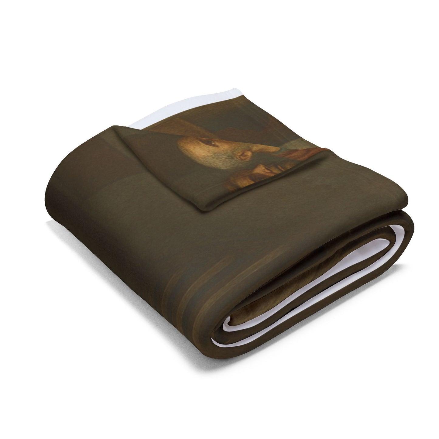 Fleece Blanket — 'Alien at the Last Supper' Vintage Art Throw