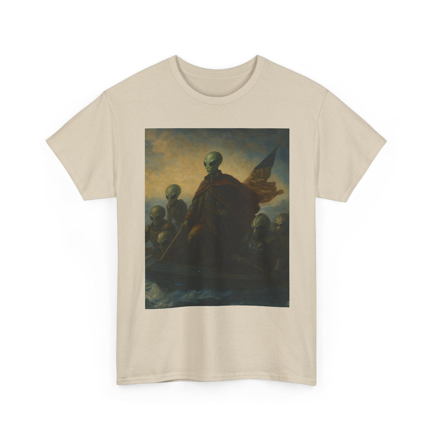 Vintage Washington Crossing Tee — Revolutionary War Painting Graphic T‑Shirt
