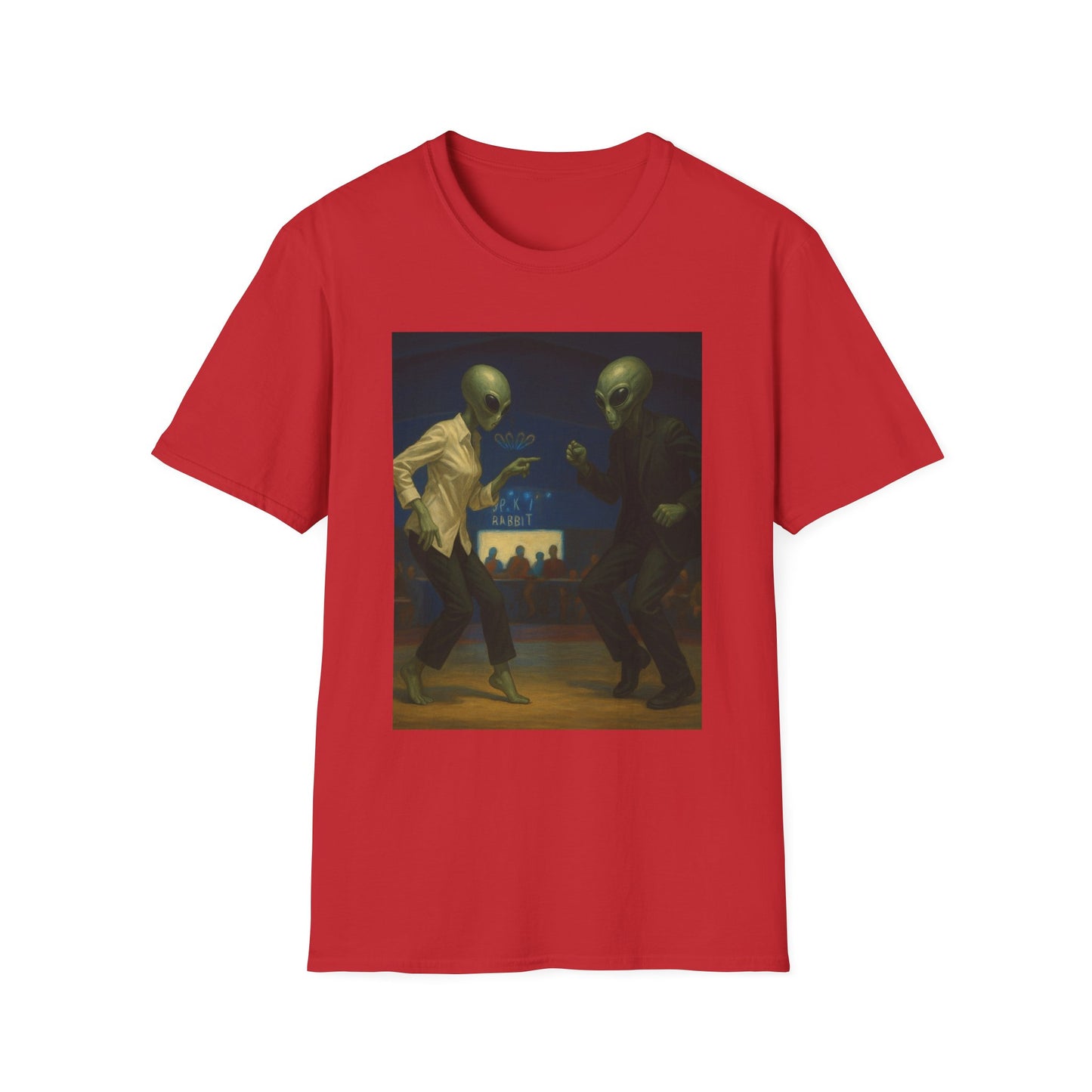 Alien Pulp Fiction T-Shirt — Retro Extraterrestrial Illustration Tee