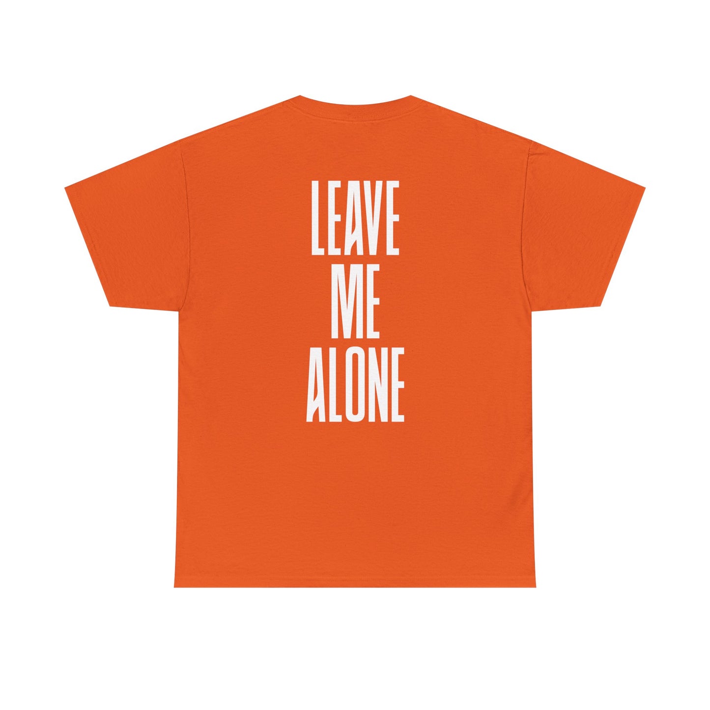 Leave Me Alone T‑Shirt — Bold Vertical Text Graphic Tee