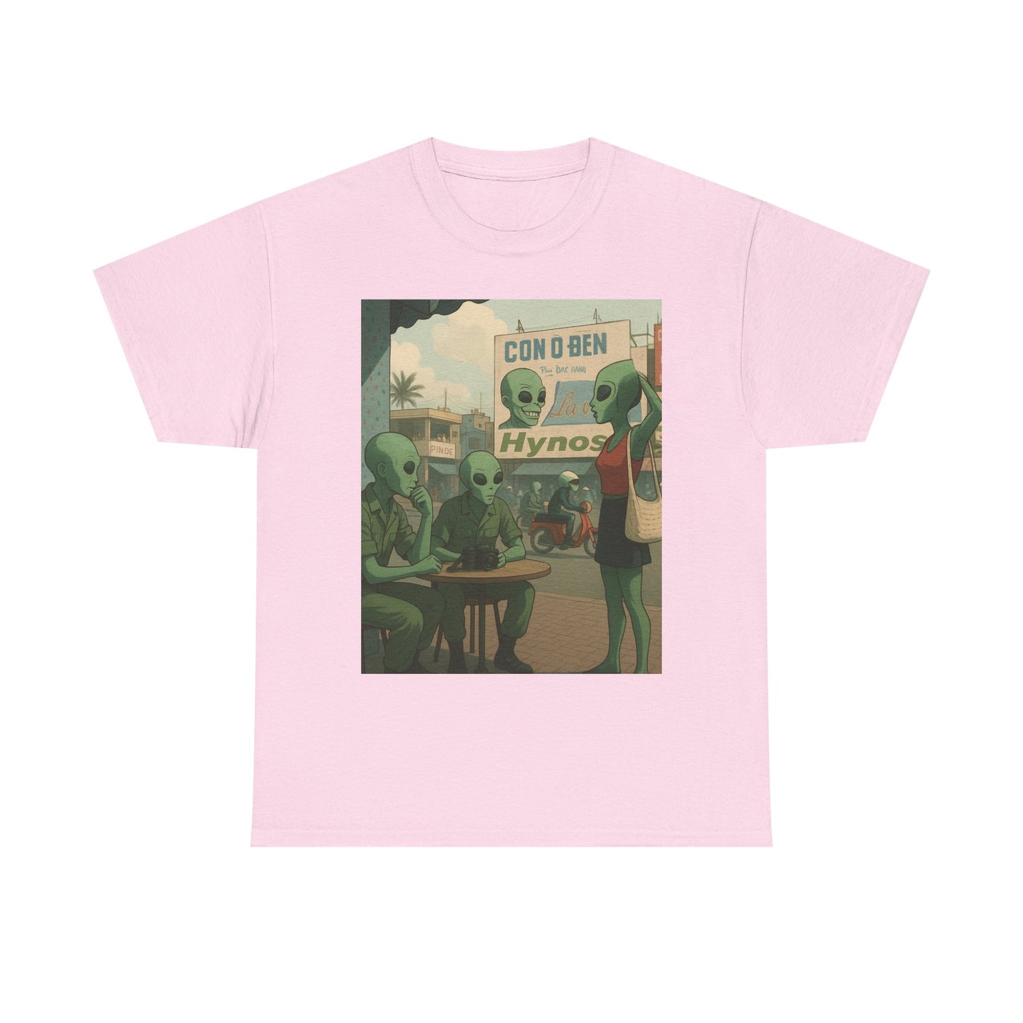 Alien FMJ Graphic Tee — "Con & Ben Hypnos" Retro Sci‑Fi T-Shirt