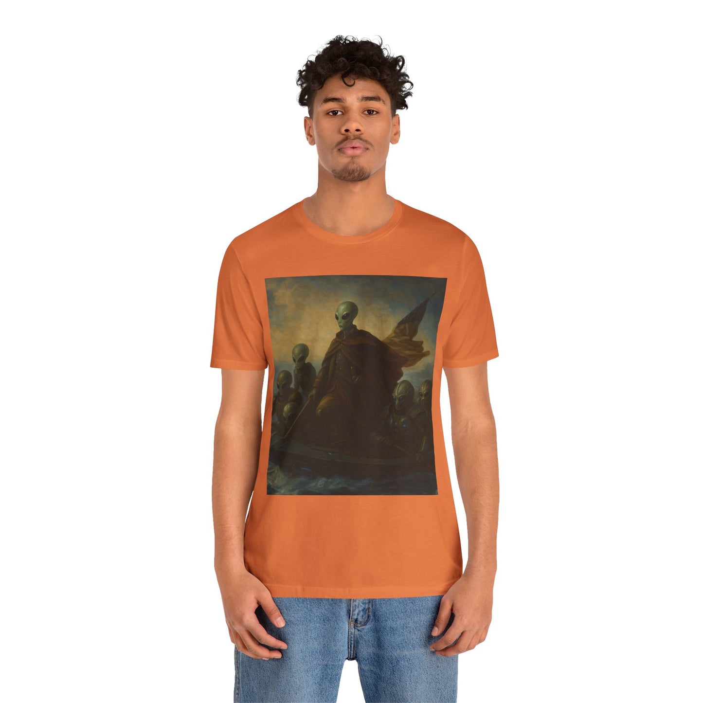 Alien Patriots Tee — Vintage UFO Colonial Flag T-Shirt