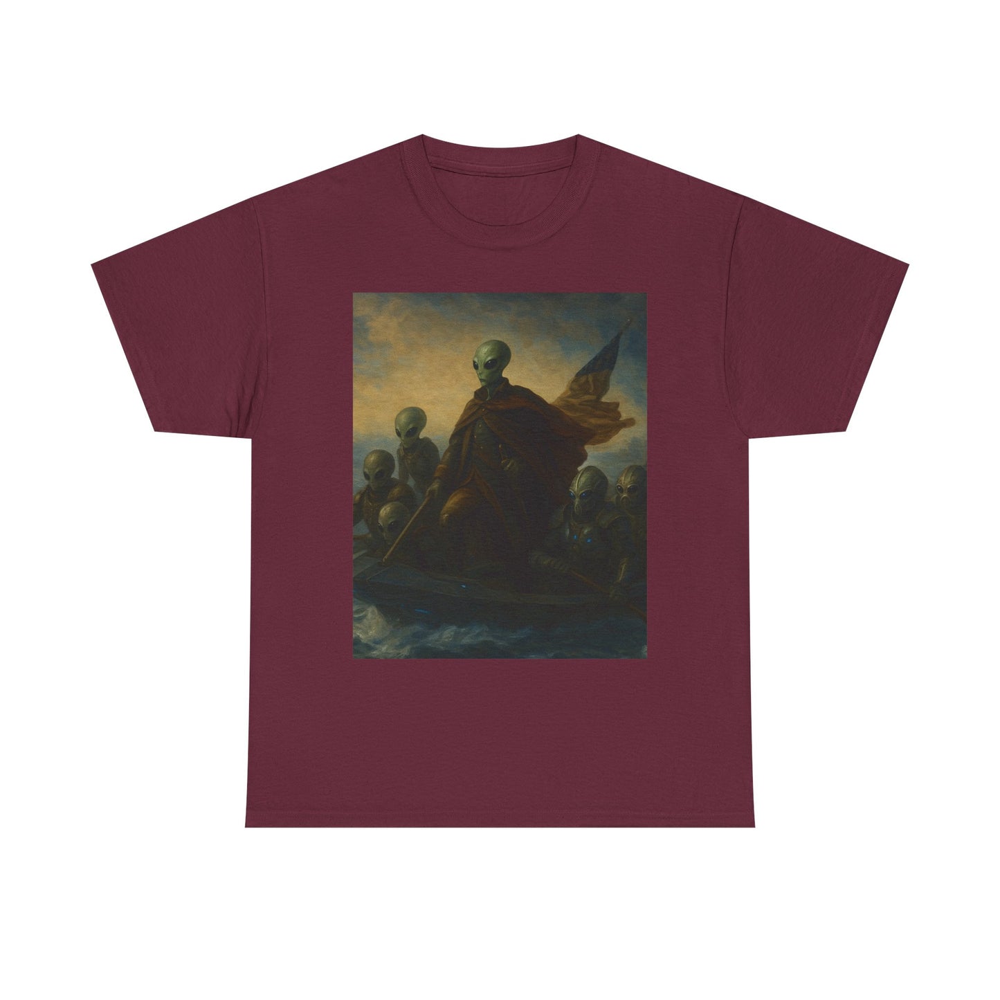 Vintage Washington Crossing Tee — Revolutionary War Painting Graphic T‑Shirt