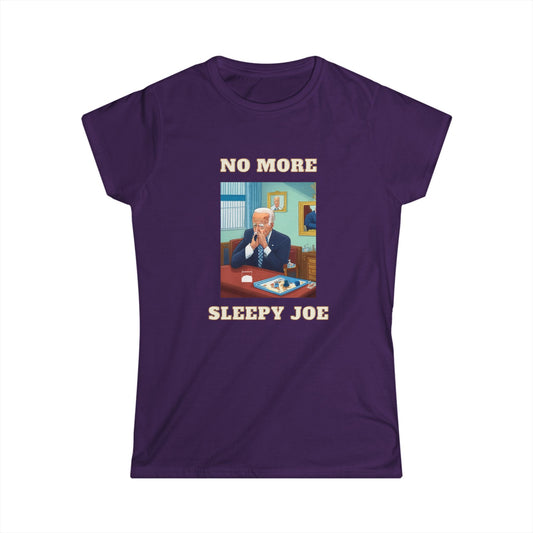 No More Sleepy Joe Tee — Vintage Political Parody Women's T‑Shirt