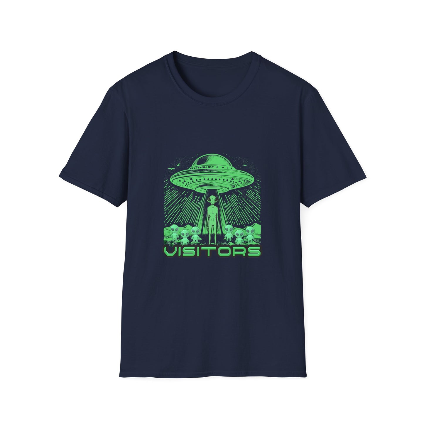 Alien Visitors T-Shirt — Retro UFO Graphic Tee