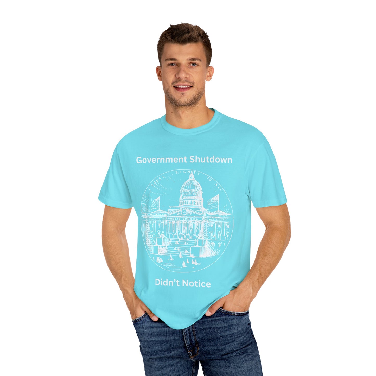 Government Shutdown Didn’t Notice T-Shirt — Capitol Sketch Political Tee