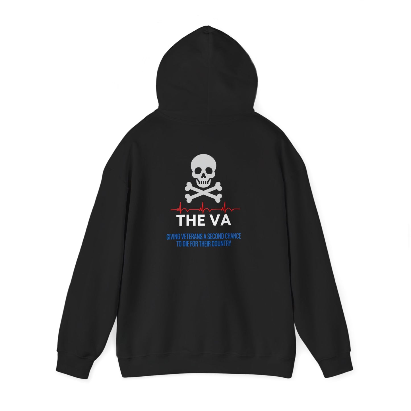 VA Hoodie - "The VA" Skull & EKG Crew Pullover for Healthcare Heroes