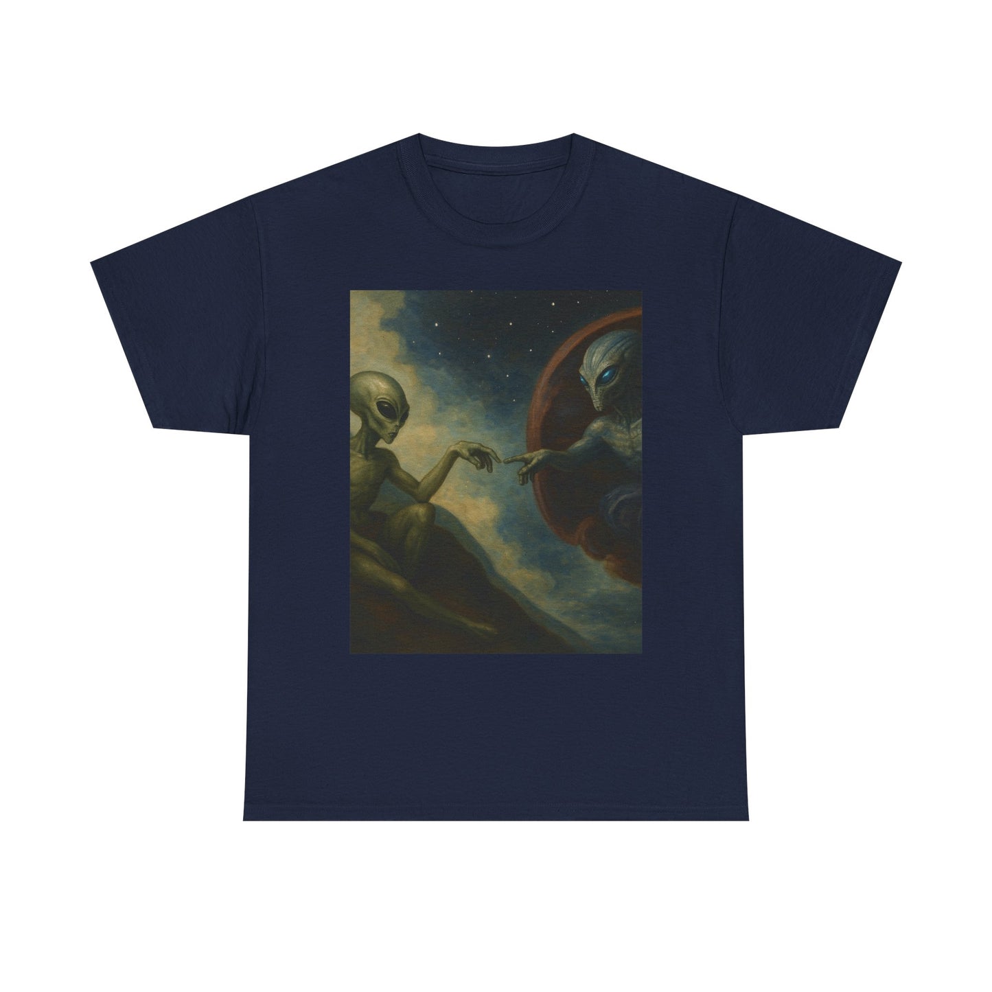 Alien Creation T-Shirt — Retro Cosmic Art Tee