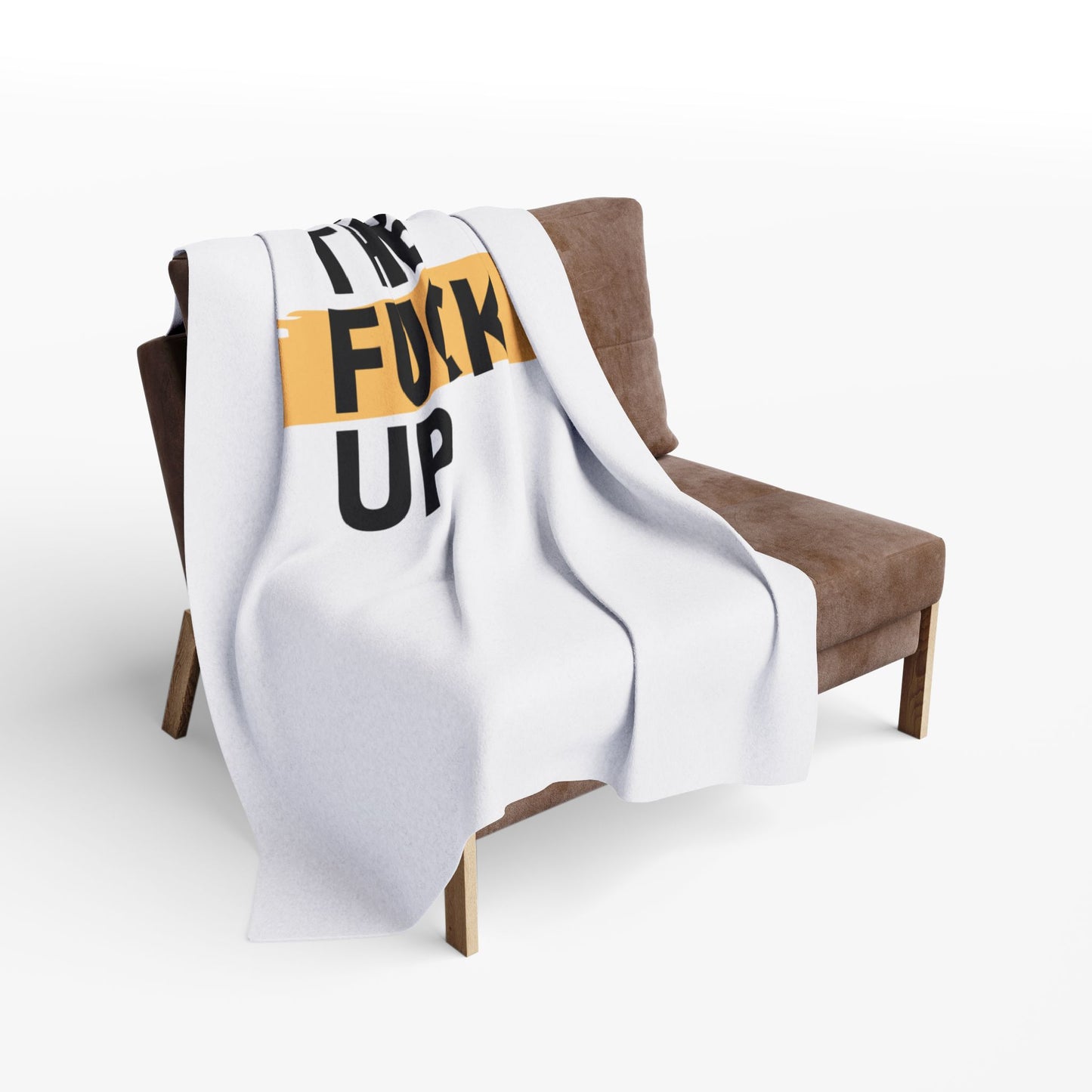 Arctic Fleece Blanket — 'Shut The F*** Up' Bold Text Throw