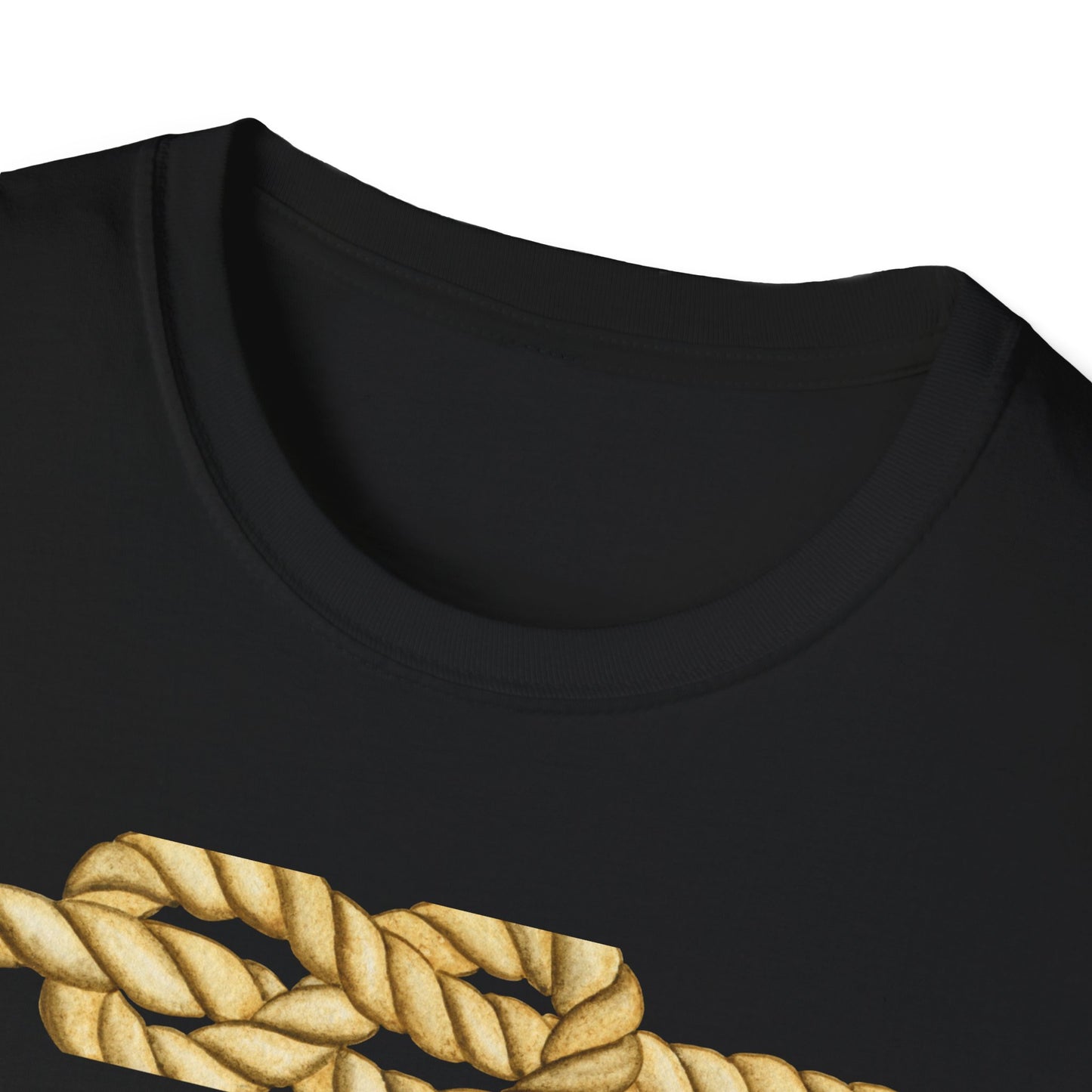 N Letter Graphic T-Shirt — Nautical Rope & Arcade Gamer Design
