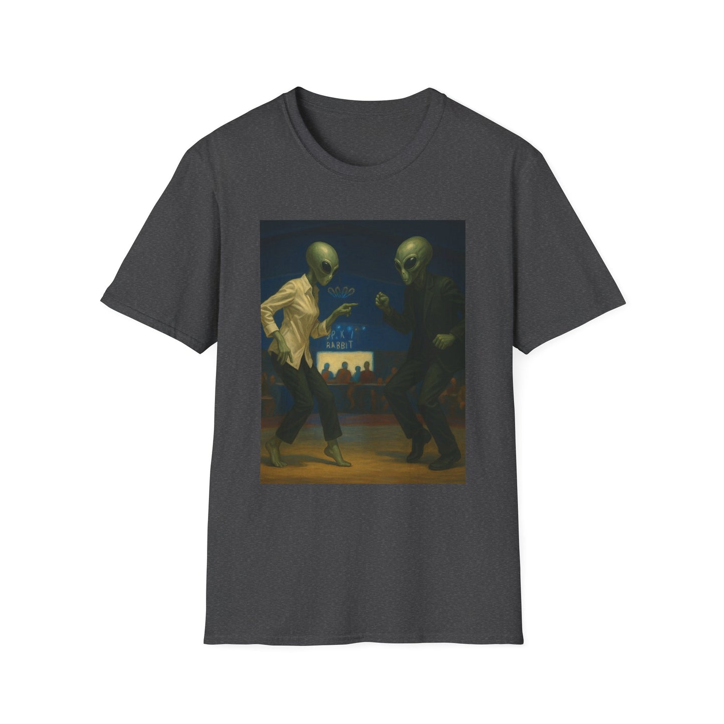 Alien Pulp Fiction T-Shirt — Retro Extraterrestrial Illustration Tee