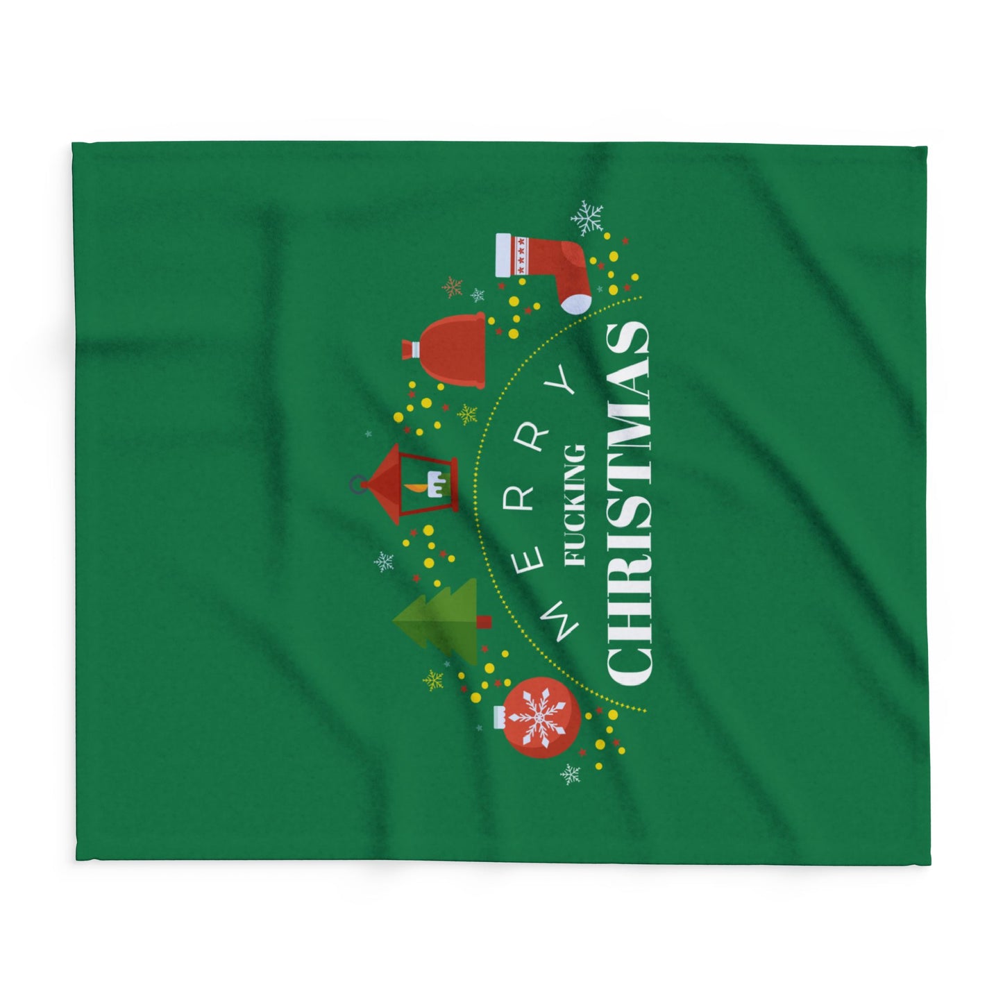 Christmas Fleece Blanket — "Merry F***ing Christmas" Holiday Throw