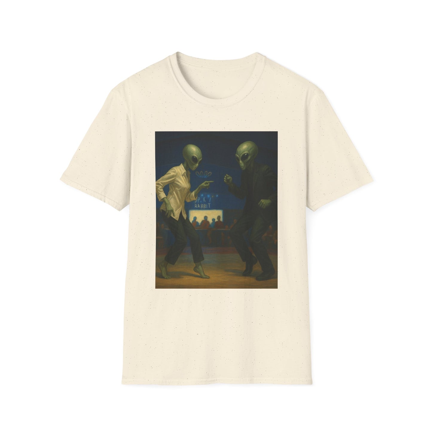 Alien Pulp Fiction T-Shirt — Retro Extraterrestrial Illustration Tee