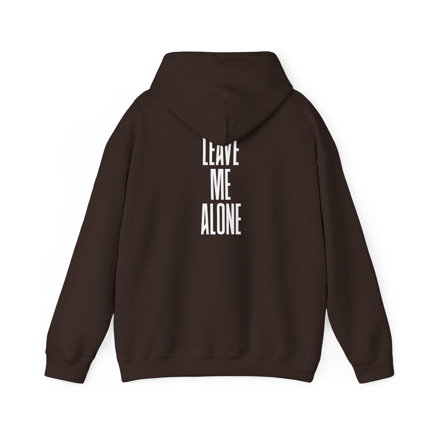 Hoodie - 'Leave Me Alone' Minimalist Black Graphic Hoodie
