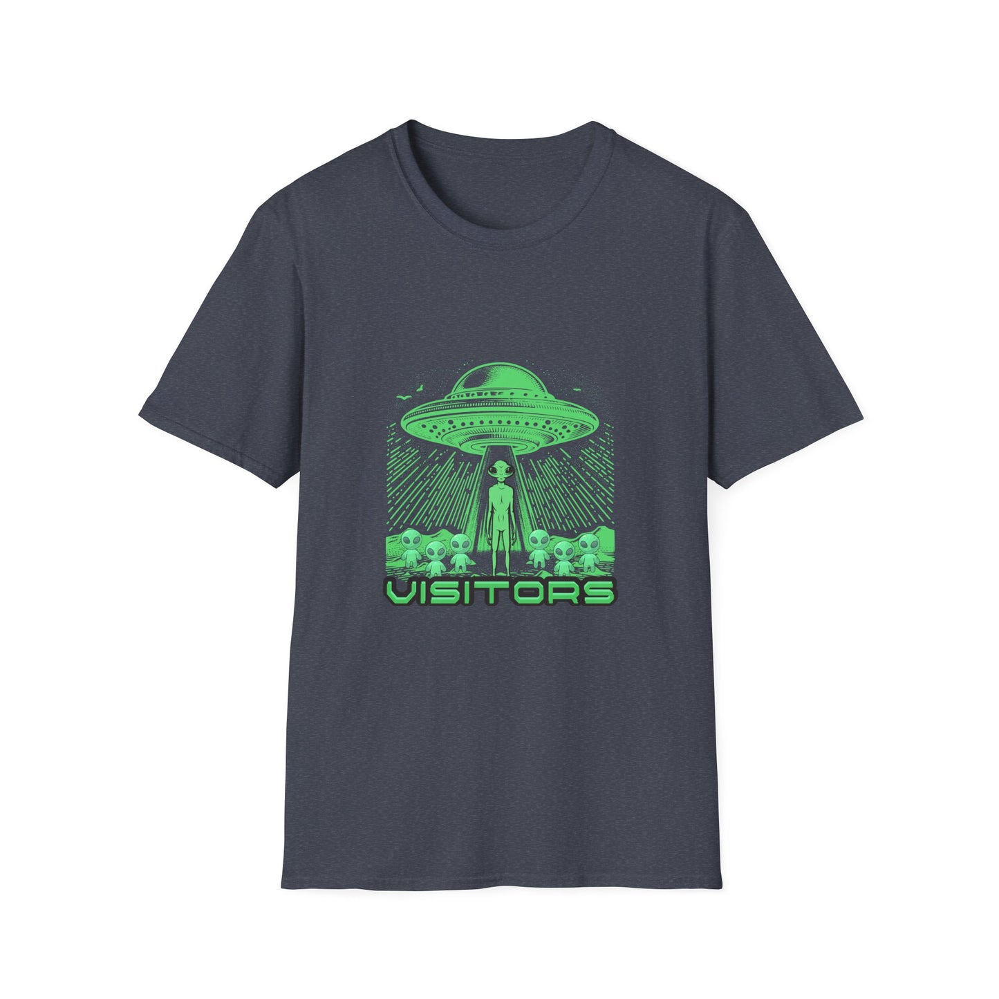 Alien Visitors T-Shirt — Retro UFO Graphic Tee