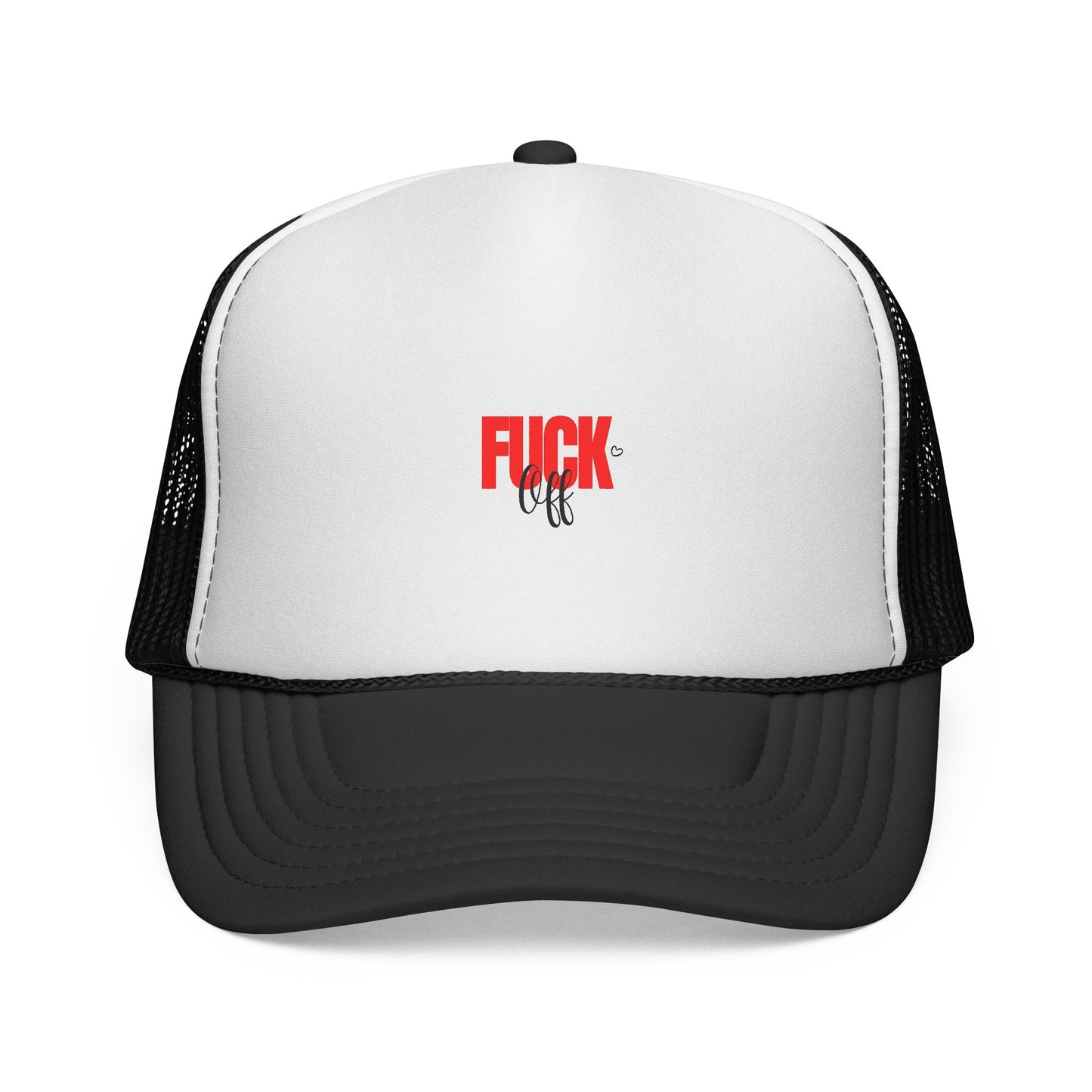 Trucker Cap — Distressed Red 'F***' Logo Mesh Hat