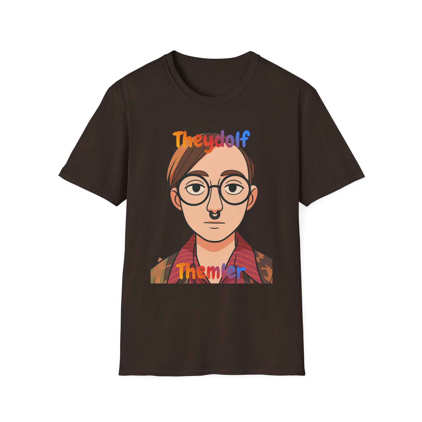 Pronoun Pride T-Shirt — They/Them Illustrated Portrait Tee