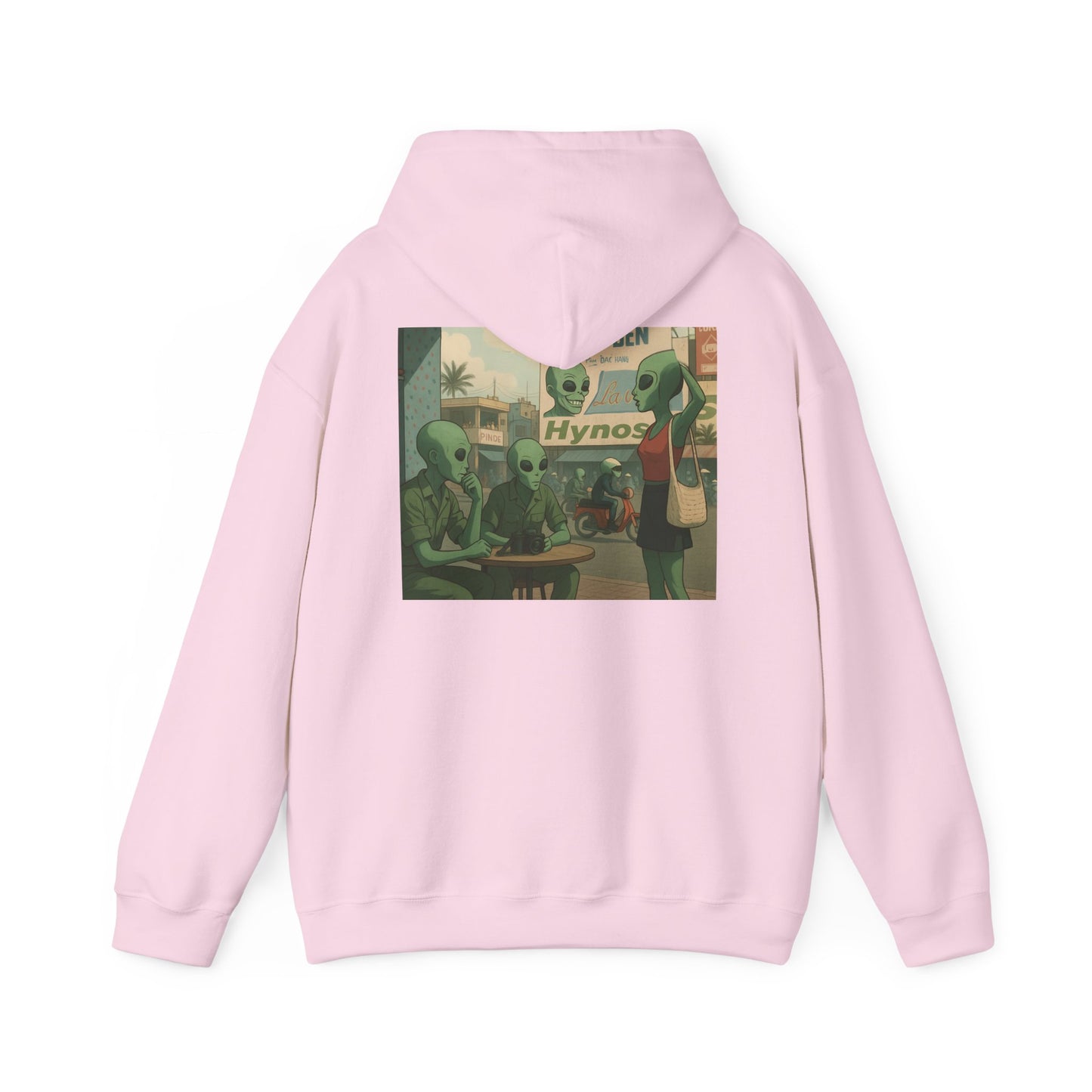 Alien Full Metal Jacket Hoodie – Retro Cartoon Extraterrestrial Scene Sweatshirt