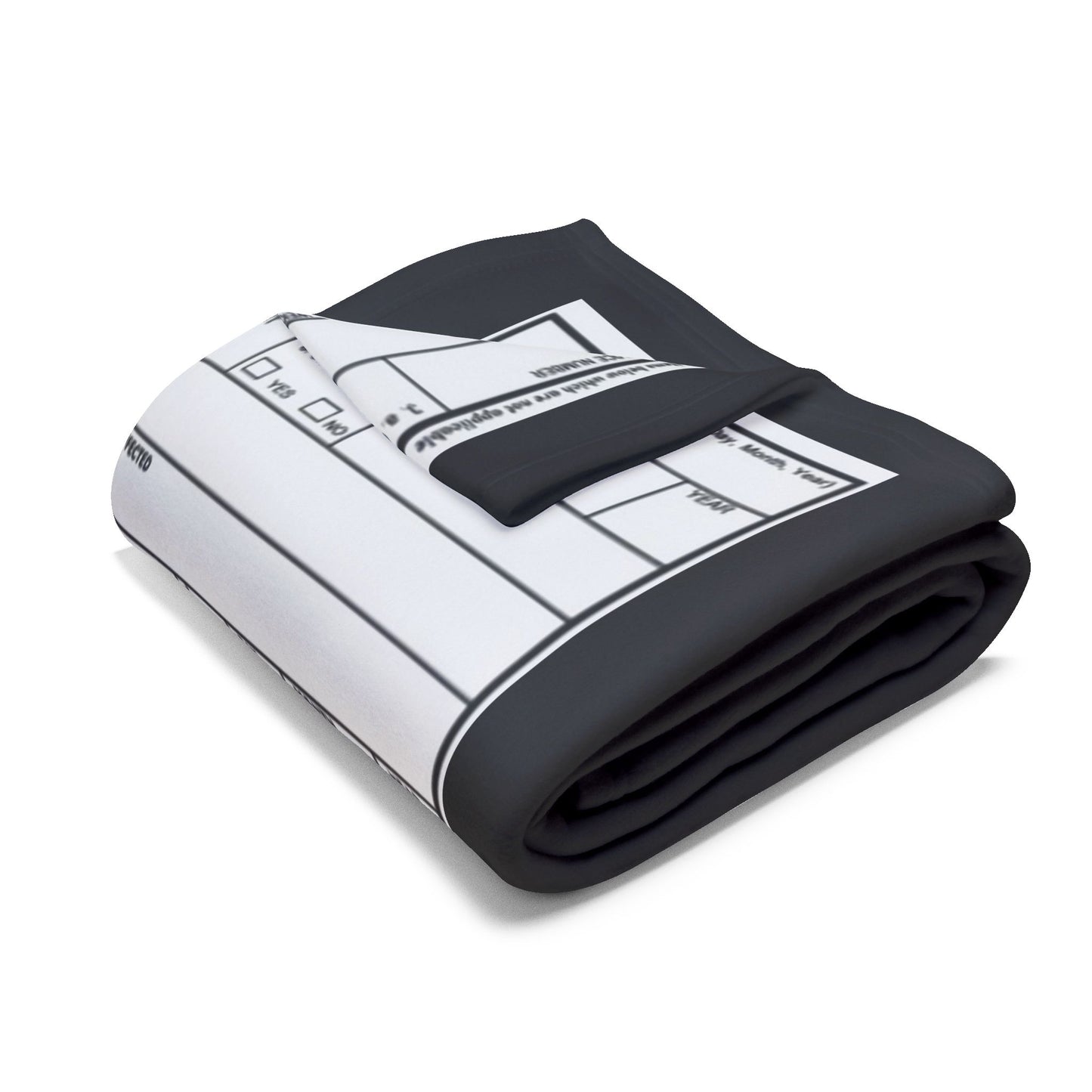 Arctic Fleece Blanket — Minimalist Form Document Print Cozy Throw