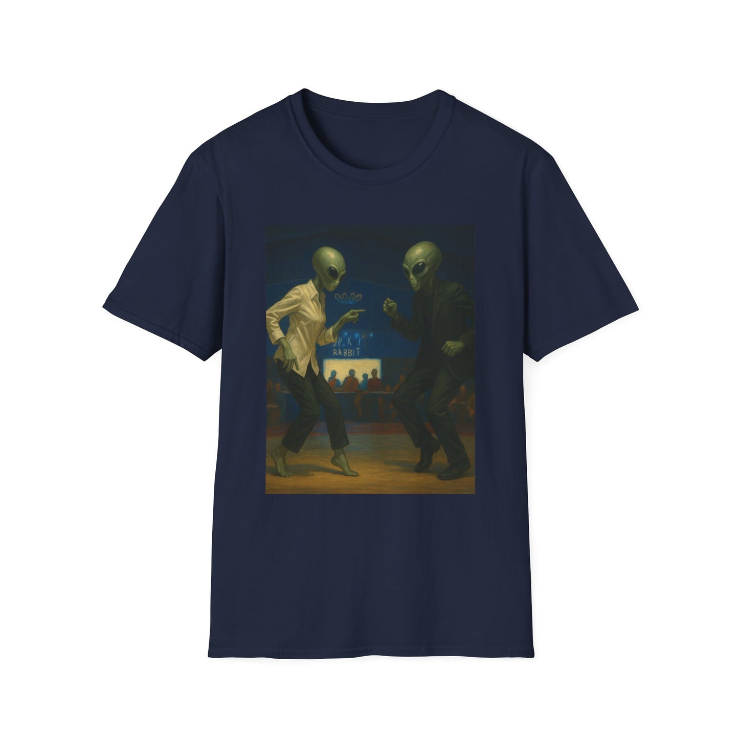 Alien Pulp Fiction T-Shirt — Retro Extraterrestrial Illustration Tee