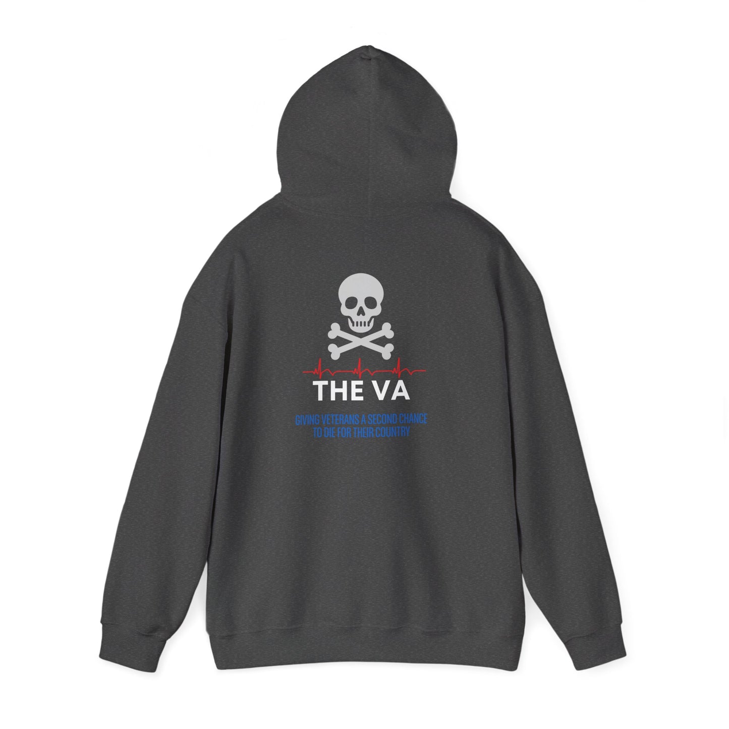 VA Hoodie - "The VA" Skull & EKG Crew Pullover for Healthcare Heroes