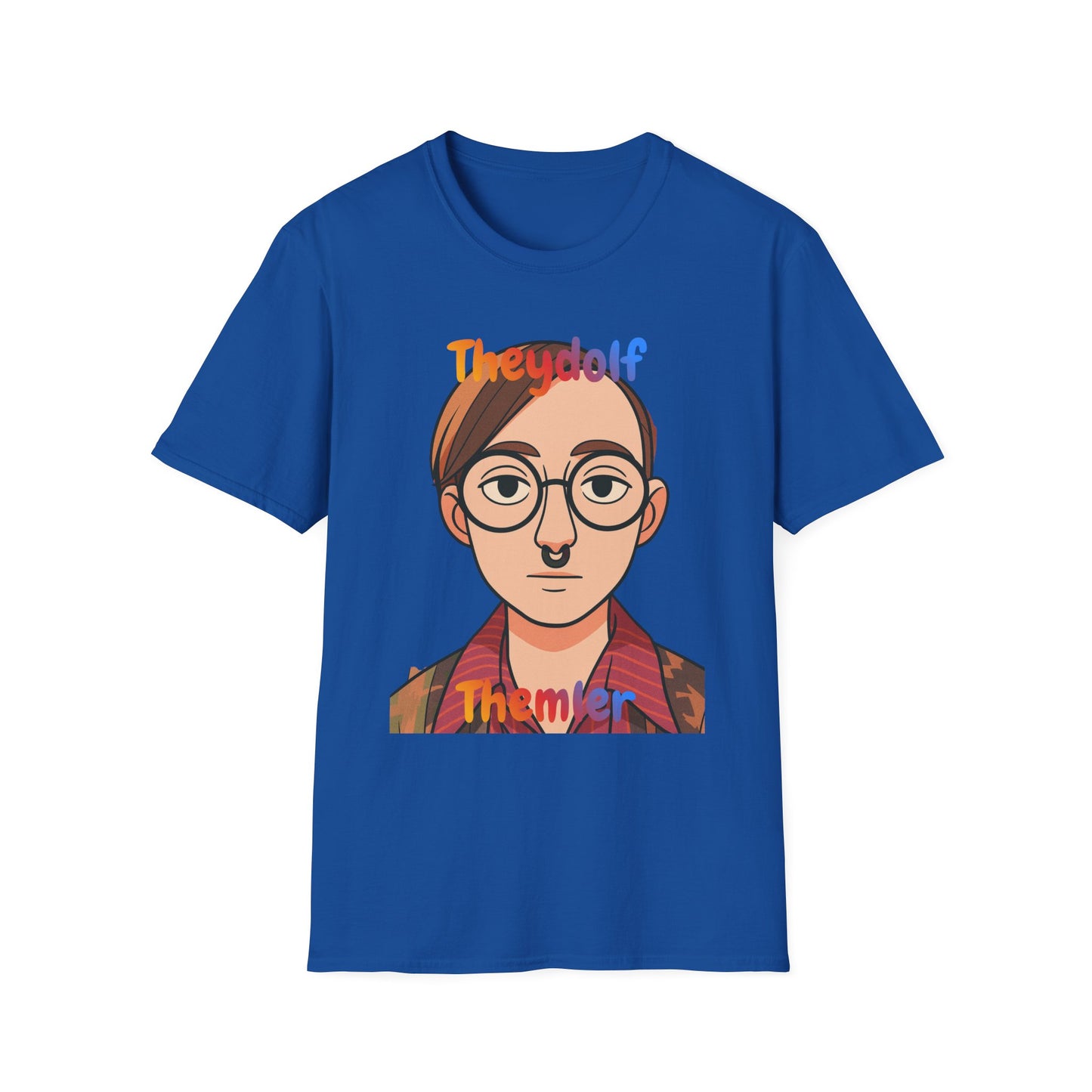 Pronoun Pride T-Shirt — They/Them Illustrated Portrait Tee