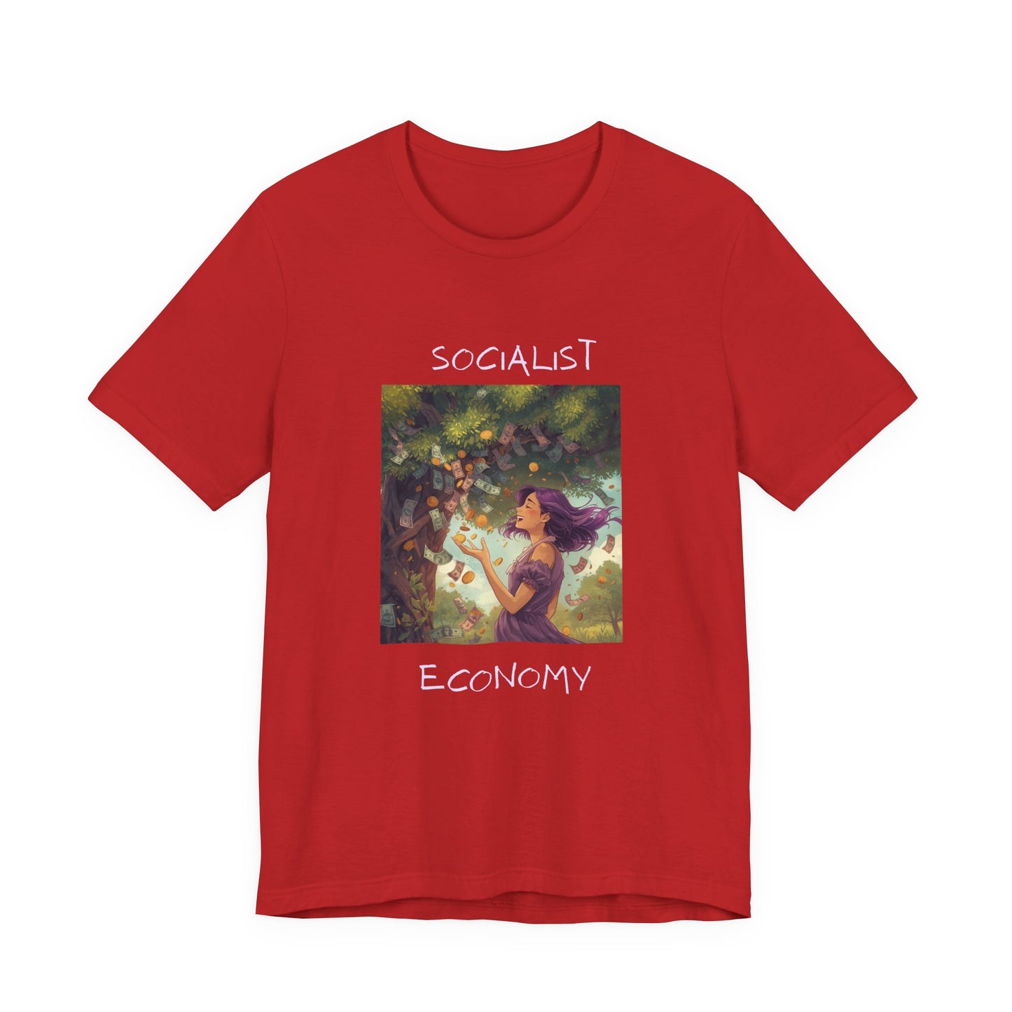 Socialist Economy Graphic Tee — Whimsical Nature Illustration T-Shirt