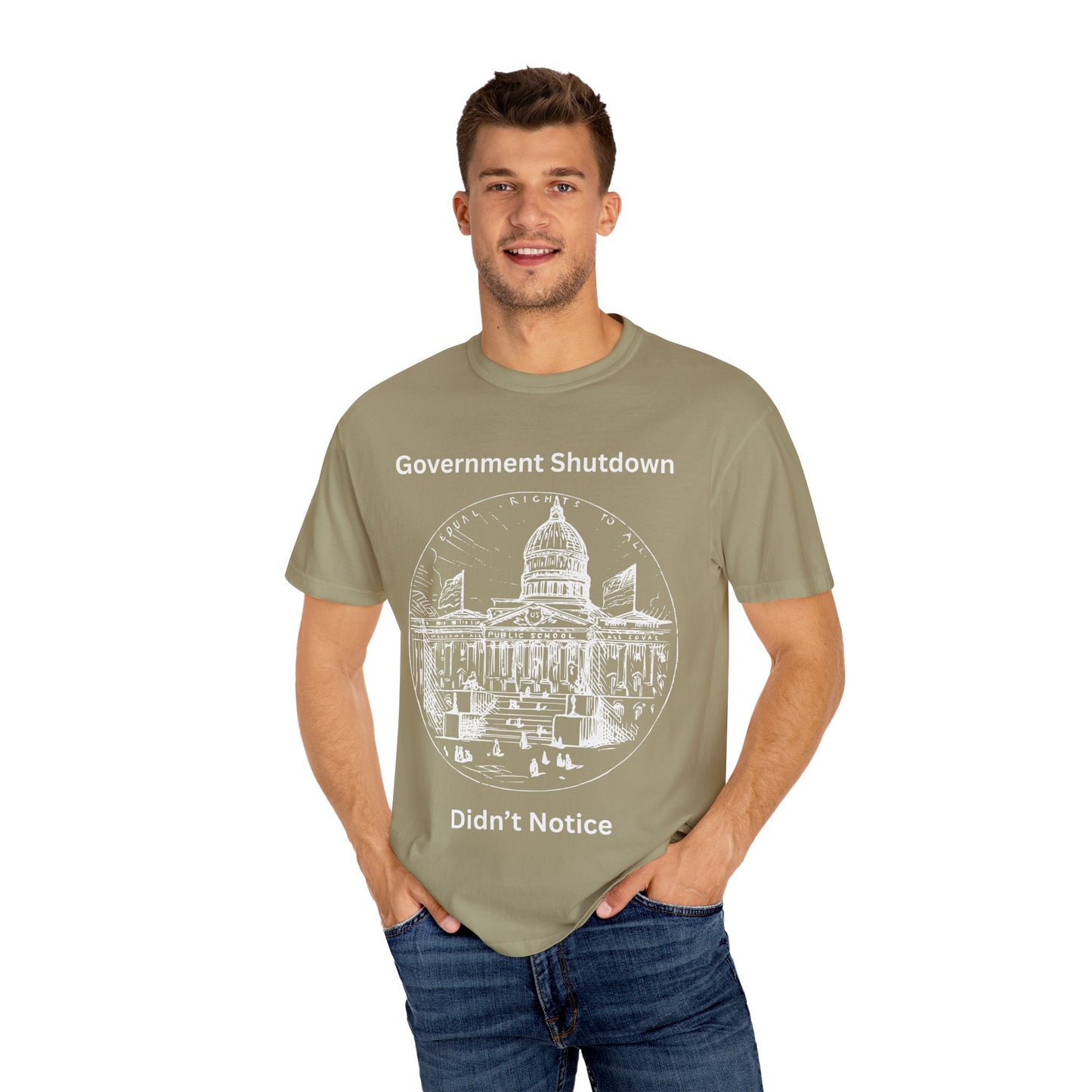 Government Shutdown Didn’t Notice T-Shirt — Capitol Sketch Political Tee