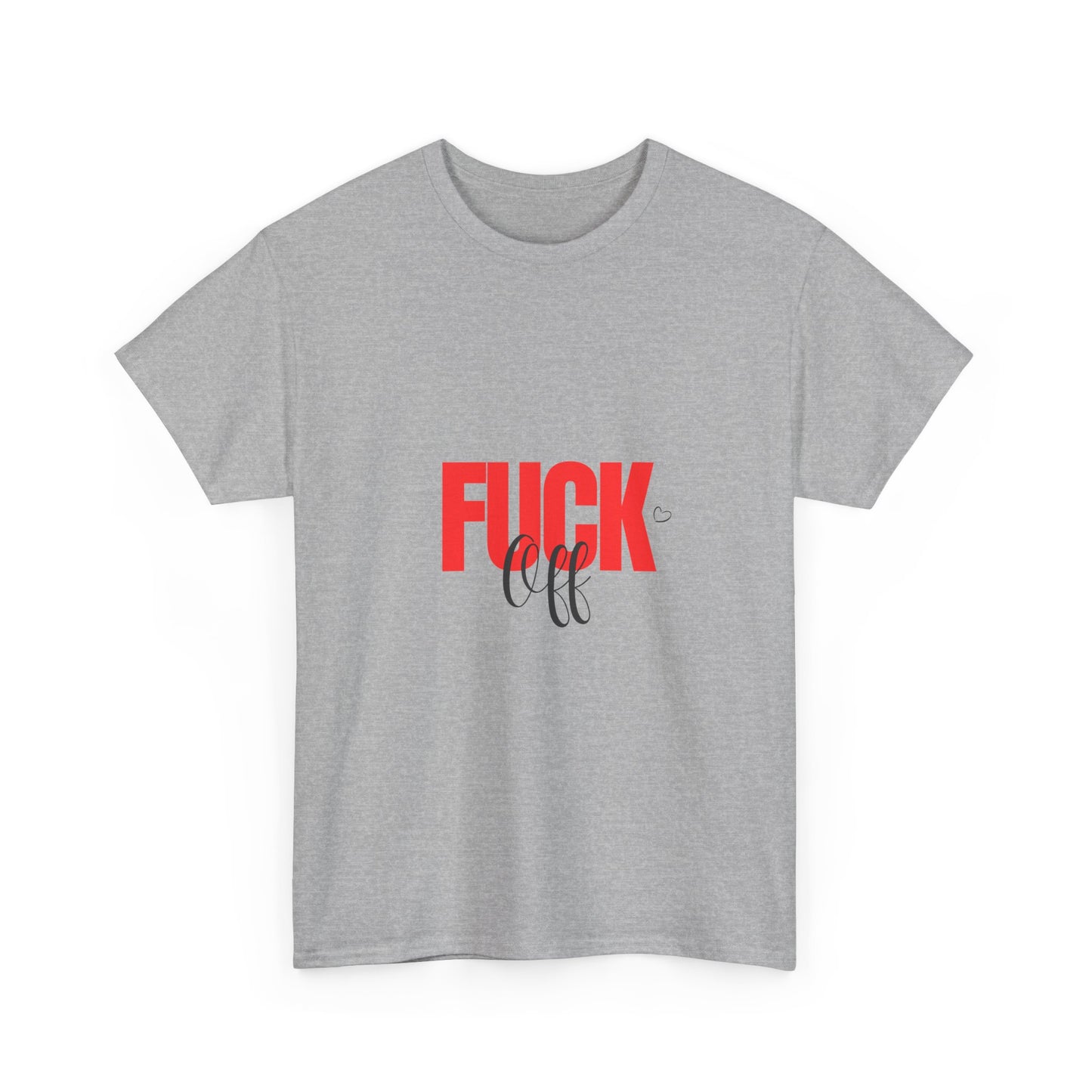 Graphic Tee — Bold 'FUCK' Red Block Letter Tee with Script Accent