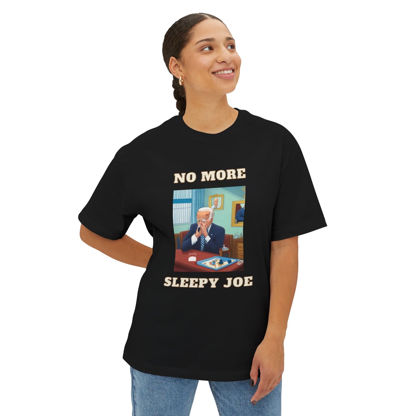 Political Statement Tee – "No More Sleepy Joe" Graphic Shirt