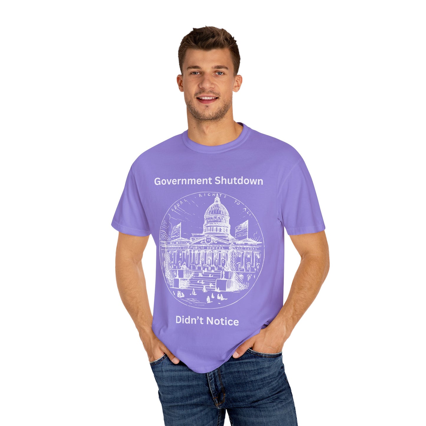 Government Shutdown Didn’t Notice T-Shirt — Capitol Sketch Political Tee
