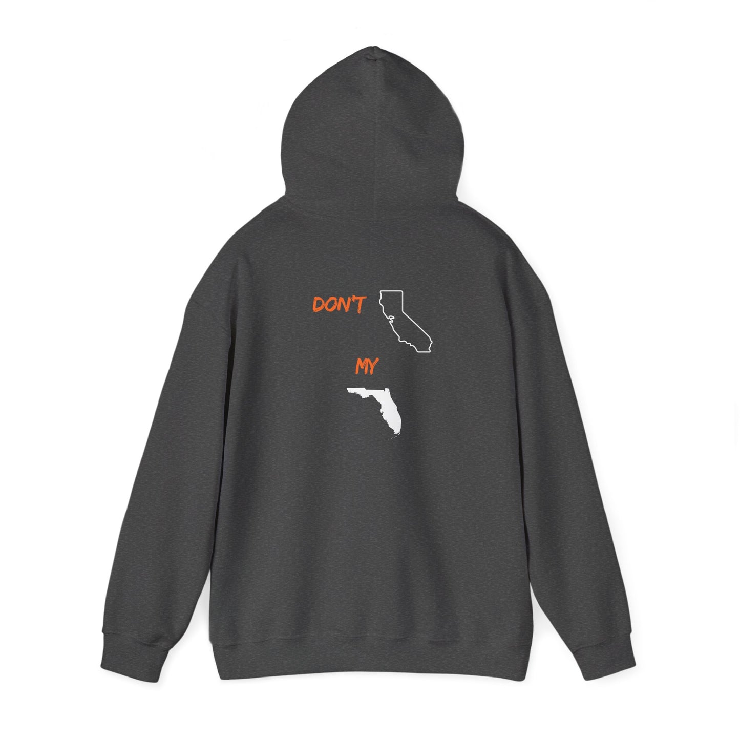 Hoodie — "Don’t My" California & Florida Outline Graphic Pullover