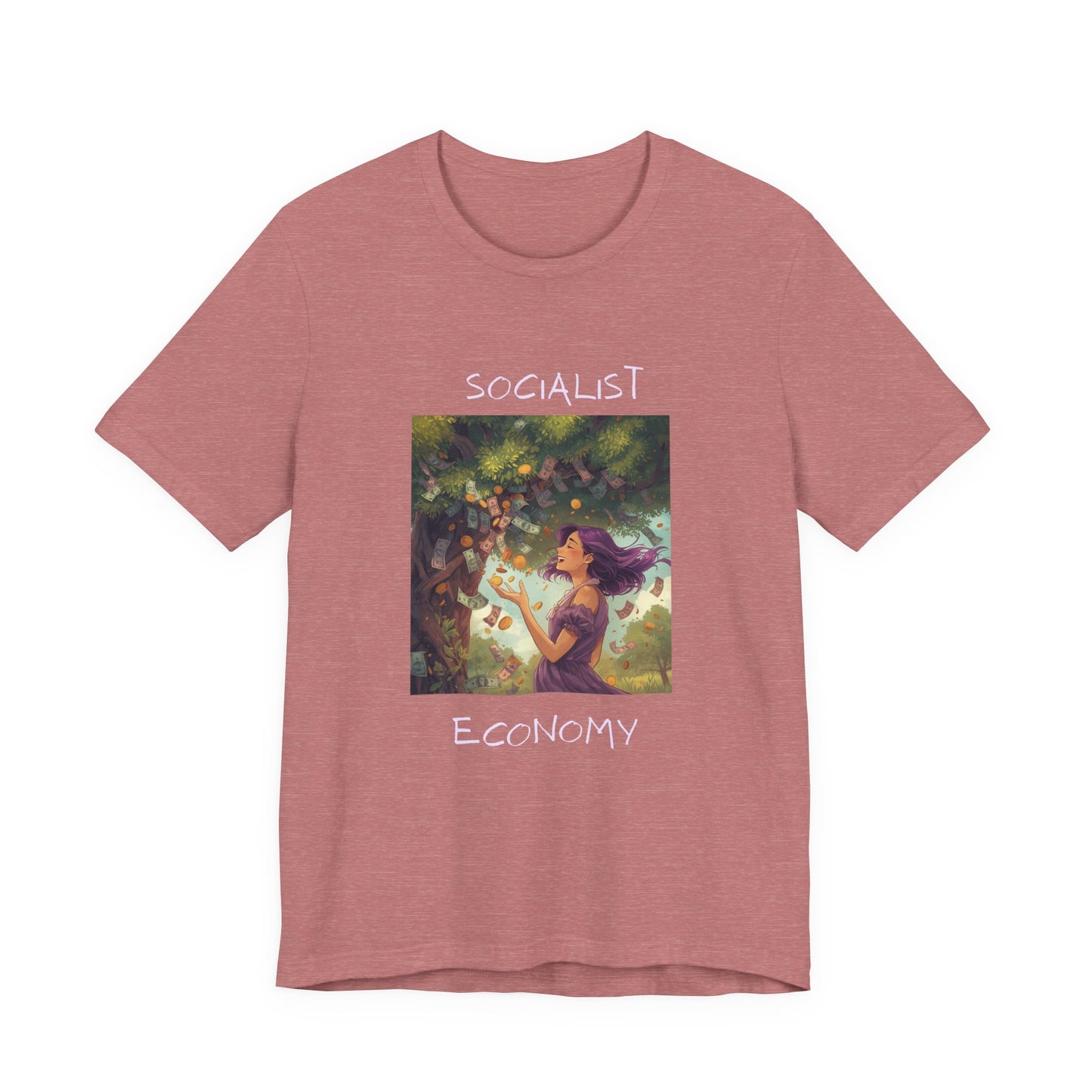 Socialist Economy Graphic Tee — Whimsical Nature Illustration T-Shirt