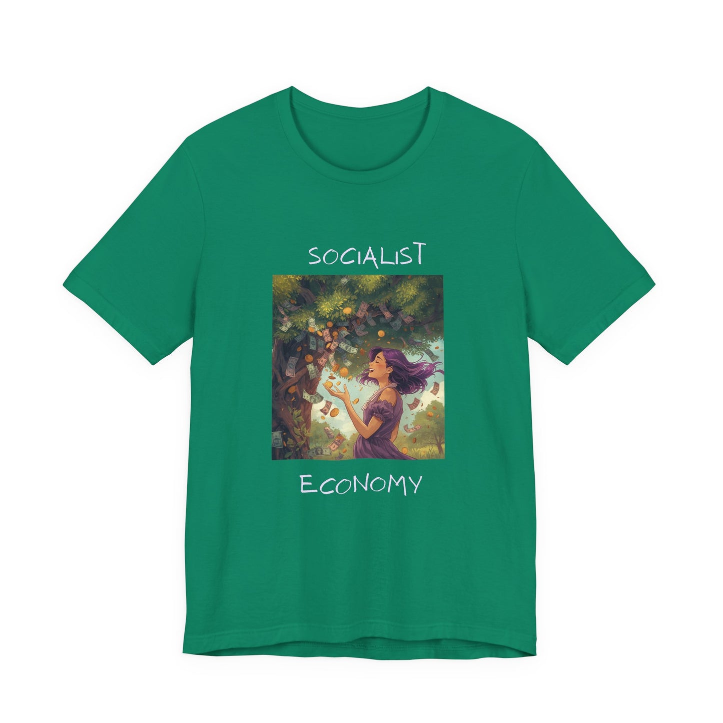Socialist Economy Graphic Tee — Whimsical Nature Illustration T-Shirt