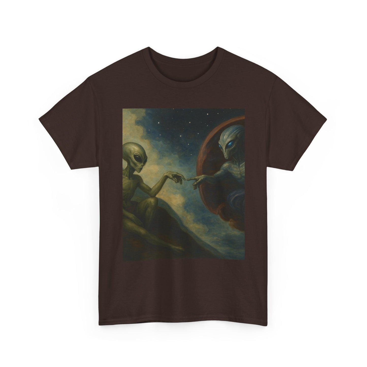 Alien Creation T-Shirt — Retro Cosmic Art Tee