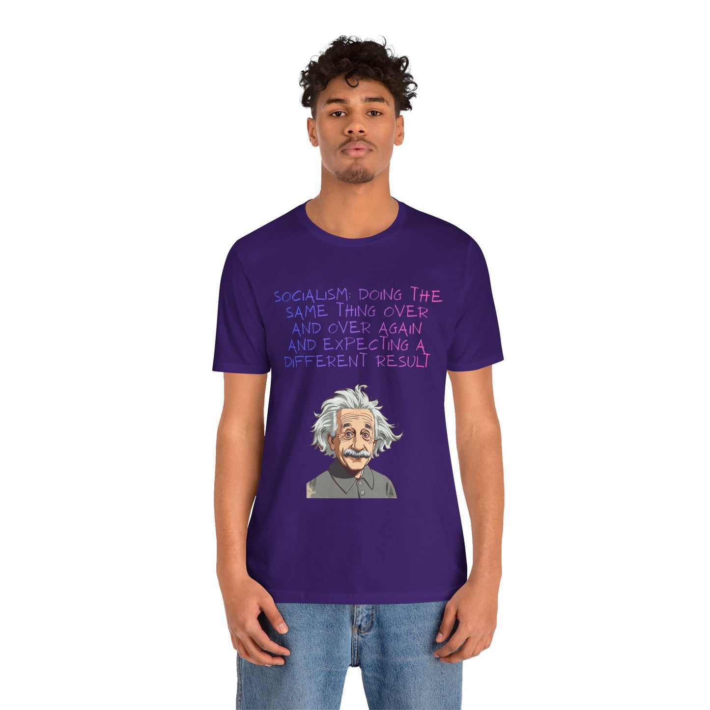 Einstein Graphic Tee — "Doing the Same Thing Over and Over" Funny Science T‑Shirt